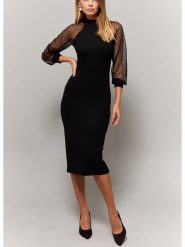 LA Angels Sukienka w kolorze czarnym rozmiar: XL. Czarne sukienki damskie LA Angels, bez wzorów, z tiulu, bez ramiączek. Za 126.99 zł.