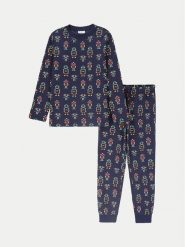 Coccodrillo Piżama ZC4448105PJS Granatowy. Niebieskie piżamy chłopięce COCCODRILLO, bez wzorów, z bawełny, bez ramiączek. Za 49.90 zł.