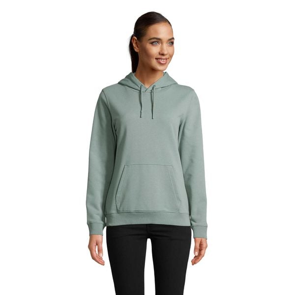 Bluza damska z kapturem Sol's Nicholas. Zielone bluzy damskie SOL'S, m, bez wzorów, z bawełny, z kapturem. Za 233.00 zł.