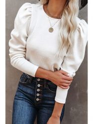 Milan Kiss Koszulka w kolorze kremowym rozmiar: XL. Brązowe koszulki damskie Milan Kiss, xl, bez wzorów, bez kołnierzyka, bez ramiączek. Za 113.99 zł.