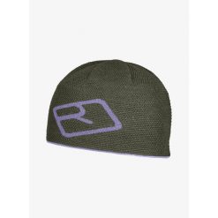 Czapka zimowa Ortovox Merino Logo Knit Beanie - dark wild herbs. Zielone czapki damskie ORTOVOX, na zimę, bez wzorów. Za 177.99 zł.