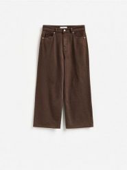 Jeansy culotte - dark grey jeans. Szare jeansy damskie Reserved. Za 129.99 zł.