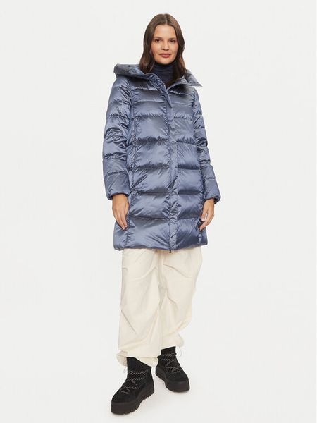 Geox Kurtka puchowa Adrya W4626G T3154 F4624 Niebieski Regular Fit. Niebieskie kurtki damskie Geox, bez wzorów, z puchu, bez kaptura. Za 989.99 zł.