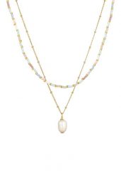 Elli Damskie koraliki Barok warstwowy z perłą hodowlana słodkowodną w srebrze próby 925 Sterling Silver Naszyjniki 1 ct. Szare naszyjniki damskie Elli, z perłą, srebrne. Za 249.89 zł.