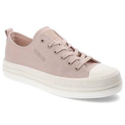 Różowe Trampki Big Star Sportowe Obuwie Damskie. Czerwone obuwie sportowe casual damskie Big Star, z gumy, bez zapięcia. Za 149.00 zł.