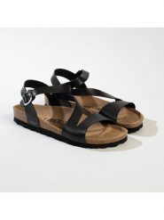 BACKSUN Sandały w kolorze czarnym rozmiar: 39. Czarne sandały damskie Backsun, bez wzorów, z materiału, z otwartym noskiem, bez obcasa, bez zapięcia. Za 130.99 zł.