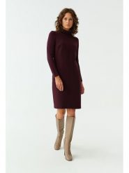 TATUUM Sukienka dzianinowa w kolorze bordowym rozmiar: 42. Czerwone sukienki damskie TATUUM, bez wzorów, z dzianiny, bez ramiączek. Za 174.84 zł.