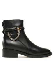 MICHAEL Michael Kors Botki Hamilton Flat Bootie 40F3HAME5L Czarny. Czarne botki damskie MICHAEL Michael Kors, ze skóry, bez obcasa, na płaskiej podeszwie, bez zapięcia. Za 1,366.11 zł.