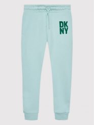 DKNY Spodnie dresowe D34A70 S Niebieski Regular Fit. Niebieskie spodnie dresowe dziewczęce DKNY, bez wzorów, z bawełny. Za 339.99 zł.