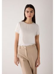 More & More Koszulka w kolorze kremowym rozmiar: 38. Brązowe bluzki damskie More & More, bez wzorów, bez kołnierzyka, bez ramiączek. Za 130.99 zł.