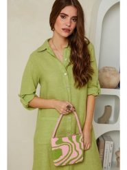 Le Monde du Lin Lniana sukienka w kolorze zielonym rozmiar: 38/40. Zielone sukienki damskie Le Monde du Lin, bez wzorów, ze lnu, bez ramiączek. Za 173.99 zł.