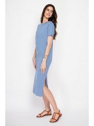 ASSUILI Sukienka w kolorze niebieskim rozmiar: 40. Niebieskie sukienki damskie Assuili, bez wzorów, bez ramiączek. Za 121.99 zł.