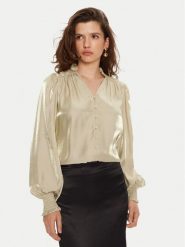Bruuns Bazaar Bluzka Harrietta BBW4228 Złoty Regular Fit. Żółte bluzki damskie Bruuns Bazaar, bez wzorów, z wiskozy, bez kołnierzyka, bez ramiączek. W wyprzedaży za 359.99 zł.