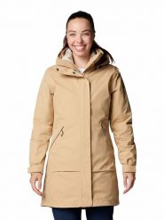 Columbia Kurtka funkcyjna 3w1 "Pulaski II" w kolorze beżowym rozmiar: M. Brązowe kurtki sportowe damskie Columbia, m, bez wzorów, bez kaptura. Za 609.95 zł.