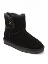 Gooce Skórzane botki zimowe "Gabriela" w kolorze czarnym rozmiar: 38. Czarne botki damskie Gooce, na zimę, ze skóry, bez obcasa, bez zapięcia. Za 255.45 zł.