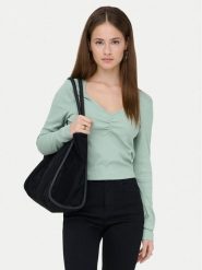ONLY Bluzka Betty 15365756 Zielony Standard Fit. Zielone bluzki damskie Only, m, bez wzorów, z bawełny, bez kołnierzyka, bez ramiączek. Za 89.99 zł.