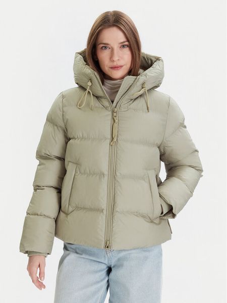 Marc O'Polo Denim Kurtka puchowa 500 0006 296 Zielony Regular Fit. Zielone kurtki damskie Marc O'Polo DENIM, m, bez wzorów, z denimu, bez kaptura. Za 739.99 zł.