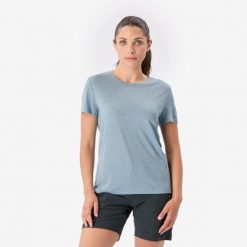 Koszulka trekkingowa damska Merino Rec Fresh. Szare bluzki damskie SIMOND, l, bez wzorów, z lyocellu, sportowe, bez kołnierzyka, bez ramiączek. Za 119.99 zł.