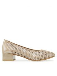 Caprice Czółenka 9-22501-44 Beżowy. Brązowe czółenka damskie Caprice, bez wzorów, ze skóry, bez obcasa. Za 259.99 zł.