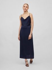 Vila Sukienka w kolorze granatowym rozmiar: 38. Niebieskie sukienki damskie Vila, bez wzorów, bez ramiączek. Za 110.04 zł.