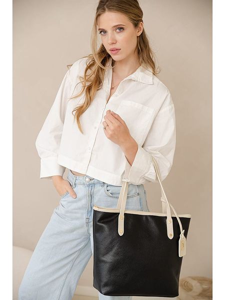 Anna Morellini Skórzany shopper bag "Lauretta" w kolorze czarnym - 40 x 32 x 12 cm rozmiar: onesize. Czarne shopper bag Anna Morellini, bez wzorów, z materiału, na ramię, bez dodatków. Za 260.99 zł.