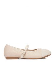 Guess Baleriny CEO-CS6666-03 Beżowy. Brązowe baleriny dziewczęce Guess, z aplikacjami, z materiału, bez obcasa, bez zapięcia. Za 149.99 zł.