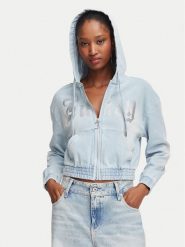 Juicy Couture Bluza JCDAS226961 Niebieski jasny Regular Fit. Niebieskie bluzy damskie Juicy Couture, xl, bez wzorów, z bawełny, bez kaptura. Za 449.99 zł.