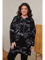 Curvy Lady Sukienka dresowa w kolorze czarnym rozmiar: 48/50. Czarne sukienki damskie Curvy Lady, z aplikacjami, z bawełny, klasyczne, bez ramiączek. Za 144.92 zł.