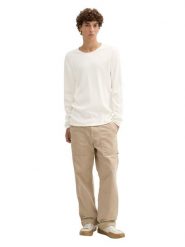 Tom Tailor Denim Damska dzianinowa koszulka z długim rękawem Kobiety Bawełna biały jednolity, XXL. Białe koszulki damskie TOM TAILOR DENIM, xxl, bez wzorów, z bawełny, bez kołnierzyka, bez ramiączek. Za 199.95 zł.