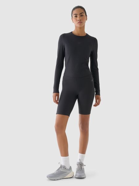 4F Legginsy krótkie treningowe damskie - szare XS. Szare legginsy damskie 4F, s, bez wzorów, z dzianiny, z podwyższonym stanem, na fitness i siłownię. W wyprzedaży za 69.99 zł.