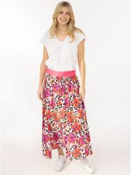 Zwillingsherz Spódnica "Tropical Leo" ze wzorem rozmiar: L/XL. Spódnice damskie Zwillingsherz, na co dzień, l, bez wzorów, z wiskozy, maxi. Za 158.47 zł.