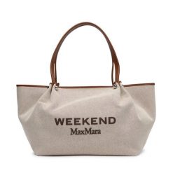 Torebka Weekend Max Mara. Brązowe shopper bag Weekend Max Mara, bez wzorów, bez dodatków. Za 1,479.00 zł.