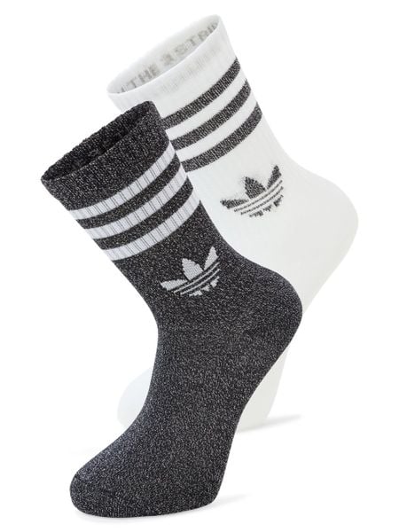 Adidas Originals Skarpety w opakowaniu po 2 sztuki Kobiety czarny|biały|srebrny jednolity, S. Białe skarpetki damskie Adidas Originals, bez wzorów. Za 79.95 zł.