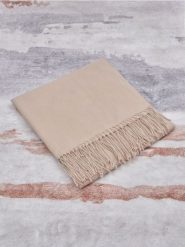 Szalik - beżowy. Brązowe szaliki damskie Sinsay, bez wzorów. Za 15.99 zł.