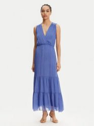 Haveone Sukienka letnia AFF-N005 Niebieski Loose Fit. Niebieskie sukienki damskie Haveone, bez wzorów, z jedwabiu, bez ramiączek. Za 349.99 zł.