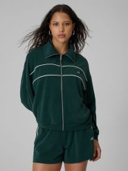 4F Bluza dresowa loose bez kaptura damska - zielona M. Zielone bluzy damskie 4F, m, bez wzorów, z dresówki. Za 199.99 zł.