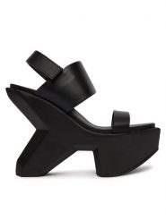 United Nude Sandały Boulder Sandal 109810116 Czarny. Czarne sandały damskie United Nude, bez wzorów, ze skóry, bez obcasa, na koturnie, bez zapięcia. Za 1,819.00 zł.