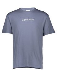 Calvin Klein Koszulka w kolorze niebieskim rozmiar: L. Niebieskie bluzki damskie Calvin Klein, l, bez wzorów, z bawełny, bez kołnierzyka, bez ramiączek. Za 104.99 zł.