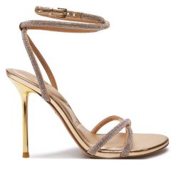 Sandały Aldo. Żółte sandały damskie ALDO, bez wzorów, bez obcasa, na szpilce, bez zapięcia. Za 419.99 zł.