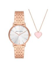 Armani Exchange Zegarek AX7145SET Złoty. Żółte, analogowe zegarki damskie Armani Exchange, złote. Za 739.99 zł.