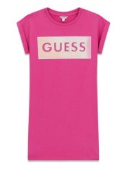 Guess Sukienka codzienna J6GK05 KAE24 Różowy Regular Fit. Czerwone sukienki dziewczęce Guess, z aplikacjami, z bawełny, bez ramiączek, proste. Za 174.99 zł.