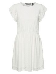 Vero Moda Sukienka w kolorze białym rozmiar: S. Białe sukienki damskie Vero Moda, bez wzorów, bez ramiączek. Za 98.95 zł.