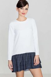 Czarna Sukienka z Podwójna Falbanką w Kratę. Czarne sukienki damskie Katrus, bez wzorów, z dzianiny, bez ramiączek. Za 239.00 zł.