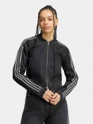 Adidas Kurtka dżinsowa w kolorze czarnym rozmiar: M. Czarne kurtki damskie Adidas, m, bez wzorów, bez kaptura. Za 209.95 zł.