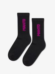 MANTO skarpety LOGOTYPE 25 czarne. Czarne skarpetki damskie MANTO, bez wzorów. Za 52.99 zł.