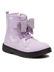 Nelli Blu Kozaki CM211016-15 Fioletowy. Fioletowe kozaki dziewczęce Nelli Blu, bez wzorów, ze skóry, bez obcasa, bez zapięcia. Za 111.99 zł.