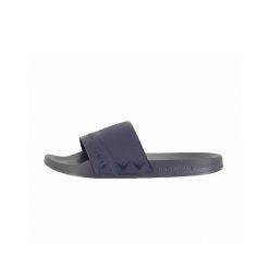 Klapki EA7 Emporio ArmaniWater Sports Tape. Niebieskie klapki damskie EA7, bez wzorów, z materiału, bez obcasa, bez zapięcia. Za 159.99 zł.