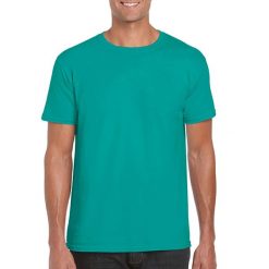 Koszulka Softstyle Dla Dorosłych Unisex. Zielone bluzki damskie GILDAN, s, bez wzorów, sportowe, bez kołnierzyka, bez ramiączek. Za 29.99 zł.
