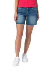 Timezone Szorty dżinsowe - Regular fit - w kolorze niebieskim rozmiar: W32. Niebieskie szorty damskie Timezone, z aplikacjami. Za 74.63 zł.