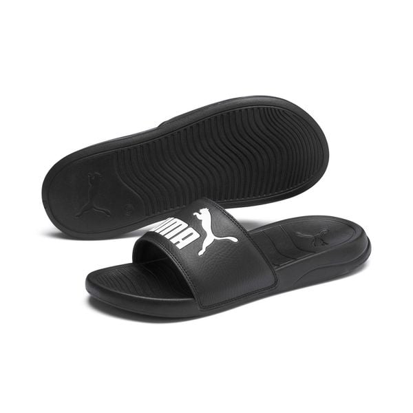 Klapki Popcat 20 PUMA. Białe klapki damskie Puma, bez wzorów, z materiału, bez obcasa, bez zapięcia. Za 89.00 zł.